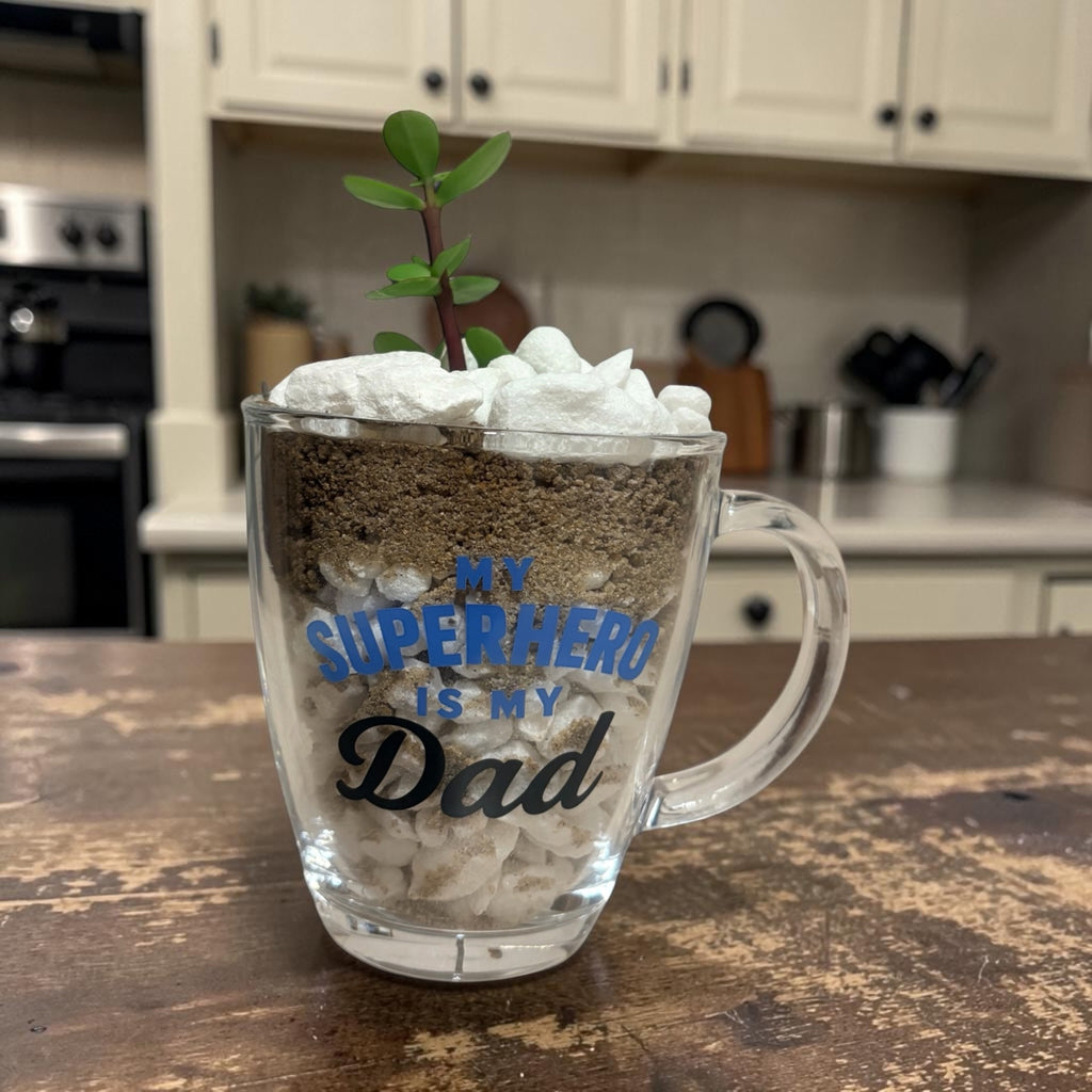 My Dad Is My Superhero Succulent Planter